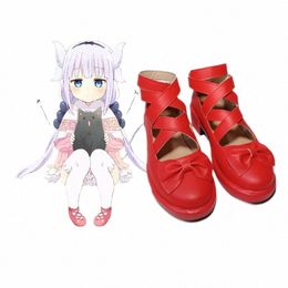 Mlle Kobayi DAGAIN Maid Kanna Kamui Cosplay Shoes Q45U #