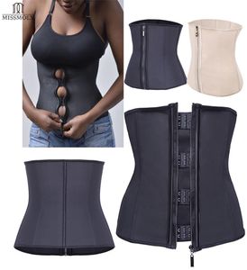 Miss Moly Dames Taille Trainer Band Corset Top Met Rits 3 Haak Tummy Controle Full Body Shaper Taille Cincher Afslanken Trimmer3904883