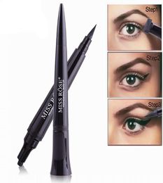 MISS ROSE maquillage imperméable à séchage rapide Eyeliner liquide crayon pour les yeux naturel Maquiagem Wing Eye Liner avec tampon Pencil6344017