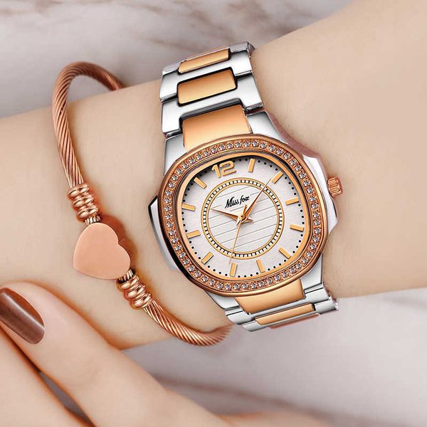 MISS-Vendeur Montre Femmes Uhr Rose Gold Mode Casual Dames Montres-bracelets Xfcs Drop Quartz Montre-bracelet 210616