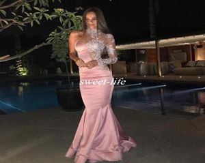 Miss Universe Pageant Evening Jurken Mermaid Major 2020 Hoge nek Een schouder Formele beroemde jurken Party Prom -jurken5798932