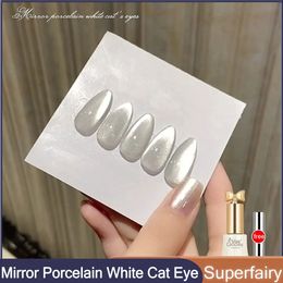 MISSGOOEY miroir porcelaine blanc chat oeil Gel vernis à ongles 10 ml Super Flash caméléon Gel magnétique Nail Art Gel pour Salon de manucure 240306