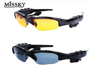 Missky Women Men Bluetooth Lunettes de soleil Lunettes Musique sans fil Lunettes de soleil en plein air Headphones Hands Hands Headset4818499