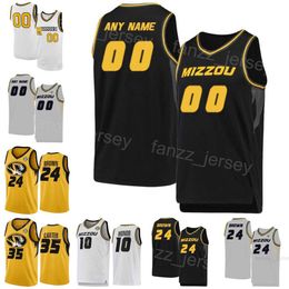 Baloncesto de los Tigres de Missouri 5 DMoi Hodge Jerseys College 4 DeAndre Gholston 11 Isiaih Mosley 35 Noah Carter 10 Nick Honor 55 Sean East II 24 Camisa cosida marrón NCAA