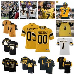 Maillot de football des Tigers du Missouri 15 Johnny Walker Jr. 2 Chance Luper 76 Javon Foster 72 Xavier Delgado 74 Cam'Ron Johnson 77 Curtis Peagler