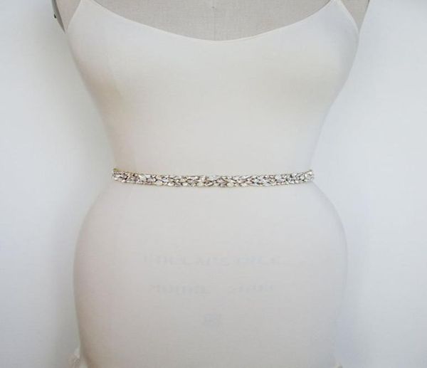MissRDress opale ceinture de mariage or cristal robe de mariée ceinture à la main strass ceintures de mariée pour accessoires de mariage YS9203678658