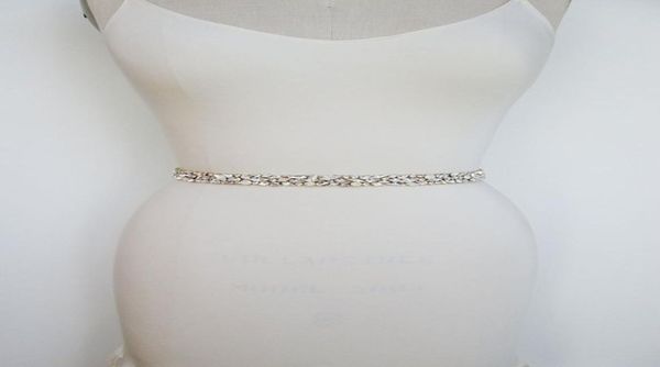 MissRDress opale ceinture de mariage or cristal robe de mariée ceinture à la main strass ceintures de mariée pour accessoires de mariage YS9207773026