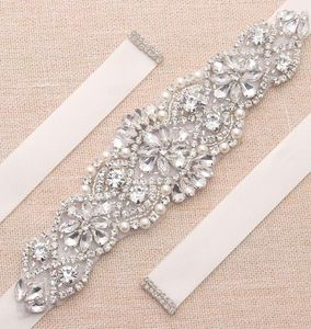 MissRDress perles ceinture de mariage strass ceinture robe de mariée ceintures argent cristal ceinture de mariée pour robe de mariée YS837213z