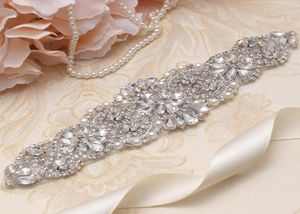 MissRDress perles ceinture de mariage strass ceinture robe de mariée ceintures argent cristal ceinture de mariée pour robe de mariée YS8374700269