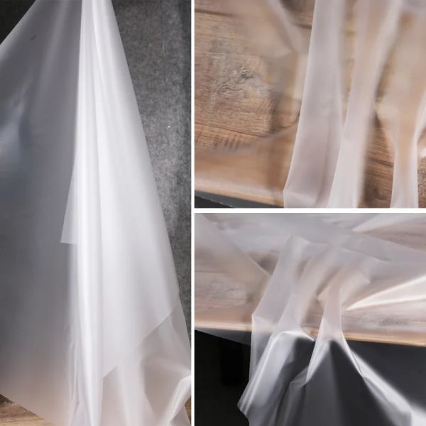 Mist Mat Matte TPU Tissu semi-transparent arc-de-papier imperméable vêtements de créateur de créateurs de créateurs pour le matériau de couture de bricolage