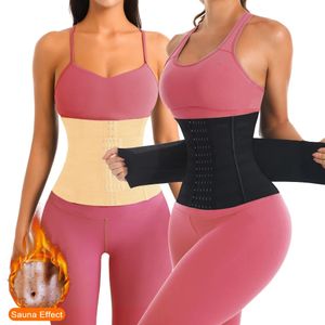 Mside Double Belt Waist Cincher Trainer minceur Faja Corps Shaper Latex Corset Réglable Shapewear Flat Belly Post-Startum Wrap 240421