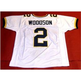 MIT aangepaste mannen jeugd vrouwen vintage #2 Charles Woodson Custom Michigan Wolverines voetbaljersey maat S-4XL of aangepaste naam of nummertrui