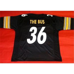 MIT Custom Men Youth Women Vintage Custom Black the Bus College Football Jersey Size S-4XL ou CUSTOM TOUT NOM ou NUMER Jersey