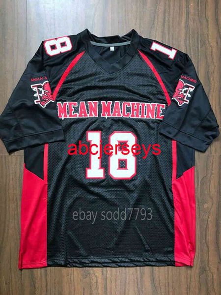 Mit Stitched Custom Paul Crewe # 18 The Longest Yard Football Jersey Mean Machine Sandler Hombres Mujeres Jóvenes XS-6XL