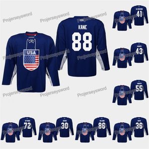 MIT VS Patrick Kane 2019 IIHF Wereldkampioenschap Jersey James Van Riemdyk Thatcher Demko Cory Schneider Frank Vatrano Brady Skjei Noah Hanifin