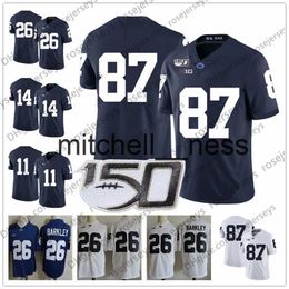 Mit8 2019 Penn State Nittany Lions # 3 Ricky Slade 21 Noah Cain 38 Lamont Wade 87 Pat Freiermuth 99 Yetur Gross-Matos NCAA 150TH Jersey