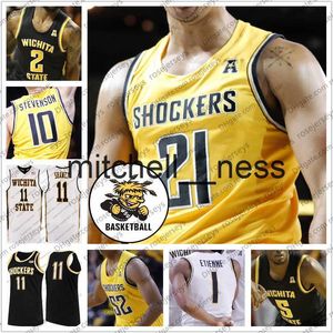 Mit8 2020 NCAA Shockers Basketball # 52 Grant Sherfield 5 Trey Wade 11 Landry Shamet 23 Fred VanVleet Antoine Carr Hommes Jeunesse Kid Jersey 4XL