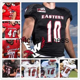 Mit8 Custom Eastern Washington Eagles College Football Zwart Rood Wit 10 Cooper Kupp Mannen Jeugd Kid Vrouwen NCAA EWU Jersey 4XL