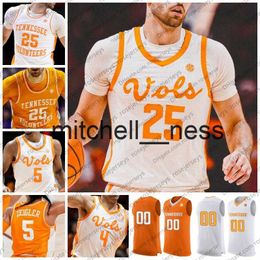 Mit8 Custom Tennessee Volunteers Basketbalshirts 25 Santiago Vescovi 5 Zakai Zeigler 13 Olivier Nkamhoua 2 Julian Phillips voor Heren Dames Jeugd Kid Jersey S-4XL