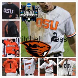 Mit8 Oregon State Beavers # 23 Kevin Abel 8 Michael Conforto 23 Jacoby Ellsbury 11 Trevor Larnach OSU Baseball 2018 CWS Hommes Jeunesse Kid Jersey