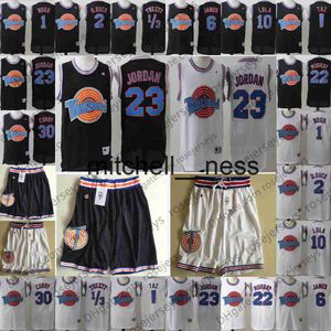 Mit8 Space Jam Films Maillot Tune Squad Michael TAZ Tweety Bugs Bunny Daffy Duck Lola Bunny Bill Murray Film Basketball Curry James Noir Blanc