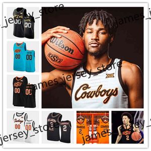 MIT88 2022 Custom College Oklahoma State Cowboys Basketball Jersey Cade Cunningham Mason Robbins Moussa Cisse Thompson Rondel Walker Avery Avery