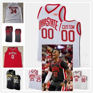 MIT88 College Ohio State Buckeyes Cousue Basketball Jersey 32 E.J. Liddell 22 Malaki Branham Justice Suite 10 Justin Ahrens Cédric Russell Jamari