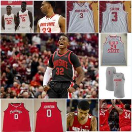 MIT88 Ohio State Buckeyes Cousée Jersey de basket-ball Keita Bates-diop Jim Jackson D'Angelo Russell Aaron Craft Kam Williams Trevor Thompson Andrew