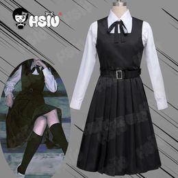Mitaka Asa Cosplay Kostuum Anime Chainsaw Man Cosplay Hsiu Zwart Uniform Plooirok War Demon Cosplay Japanse Schooluniformcosplay