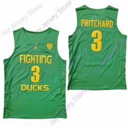 Mitch 2020 New NCAA College Oregon Ducks Jerseys 3 Payton Pritchard Basketball Jersey Vert Noir Taille Jeunes Adultes Tout Cousu