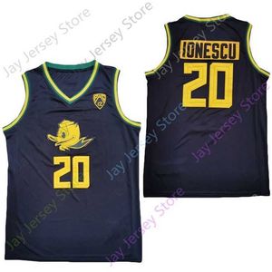 Mitch 2020 Nieuwe NCAA Oregon Ducks Jerseys 20 Ionescu College Basketball Jersey Green Black Size jeugd volwassen borduurwerk