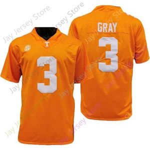 Mitch 2020 New NCAA Tennessee Volunteers Maillots 3 Eric Gray College Football Jersey Orange Taille Jeunes Adultes Tous Broderie Cousue