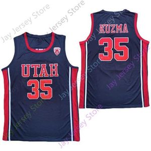 Mitch 2020 Nieuwe NCAA Utah Utes Jerseys 35 Kyle Kuzma College Basketball Jersey Grootte Jeugd Volwassene Alles genaaid