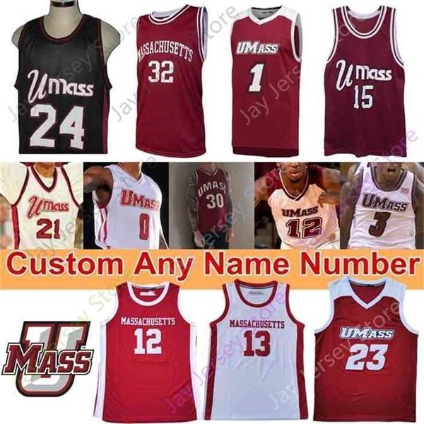 Maillot de basket-ball Mitch Custom 2020 UMass Minutemen NCAA College Sean East Tre Mitchell T.J. Semaines Carl Pierre Samba Diallo Keon Clergeot