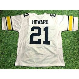 Mitch Custom Football Jersey Hommes Jeunes Femmes Vintage 21 DESMOND HOWARD MICHIGAN WOLVERINES Rare High School Taille S-6XL ou n'importe quel nom et numéro de maillots