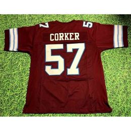 Mitch Custom Football Jersey Hommes Jeunes Femmes Vintage 57 JOHN CORKER Rare High School Taille S-6XL ou n'importe quel nom et numéro de maillots