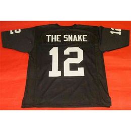 Mitch Custom Football Jersey Mannen Jeugd Vrouwen Vintage Ken Stabler de Snake Zeldzame Middelbare school Size S-6XL of een Naam en Nummer Jerseys