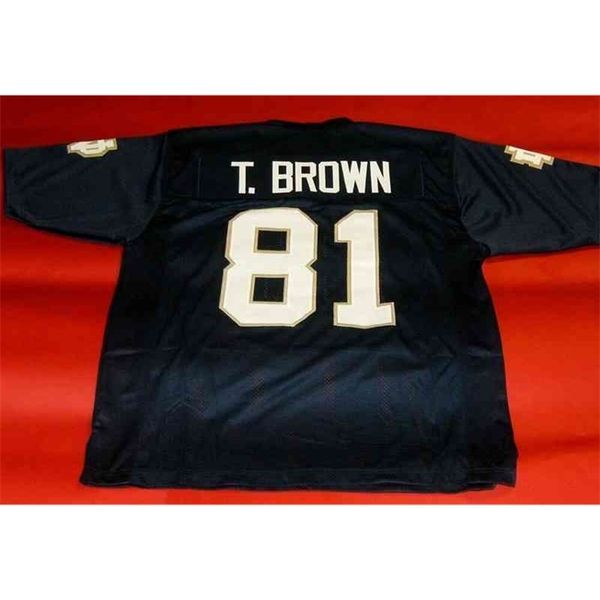 Mitch Custom Football Jersey Hombres Jóvenes Mujeres Vintage 81 TIM BROWN Rare High School Tamaño S-6XL o cualquier nombre y número de camisetas