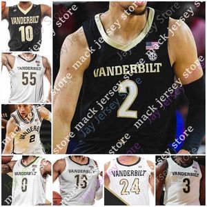 Mitch Custom Vanderbilt Commodores Basketball Jersey NCAA College Aaron Nesmith Saben Lee Scotty Pippen Jr. Clevon Brown Evans Dylan Disu