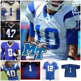 Mitch Middle Tennessee State Football Jersey NCAA College Asher O'Hara Ohara Hara Jarrin Pierce Ty Lee Jimmy Marshall Render Hightower Lawrence
