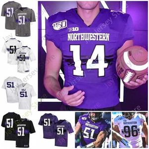 Maillot de football Mitch Northwestern Wildcats NCAA College Aidan Smith Hunter Johnson Riley Lees Joe Gaziano Alex Miller McGowan Jefferson Skowronek