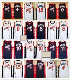 Mitchell et Ness 1996 USA Dream Team Maillots de basket personnalisés 15 Hakeem Olajuwon 6 Penny Hardaway 4 Charles Barkley 10 Reggie Mi7311904