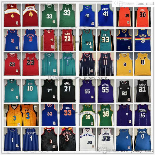 Mitchell et Ness 2007-08 Basketball Kevin Garnett Jersey Allen Iverson Anthony Ewing Carter McGrady Hardaway Malone Mutombo Bibby Petrovic