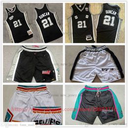 Trowback Authentic Centred Basketball Tim 21 Duncan Jerseys Retro Black 2001-02 Real Breathable Sport High Quality Man Jersey