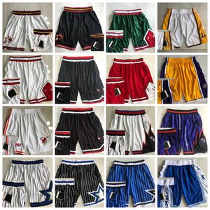 Short de basket-ball, vêtement de sport avec poche sur le côté, pantalon de survêtement pour équipe, style à la mode, maille rétro, bonne qualité, court, blanc, noir, rouge, taille XS-XXL