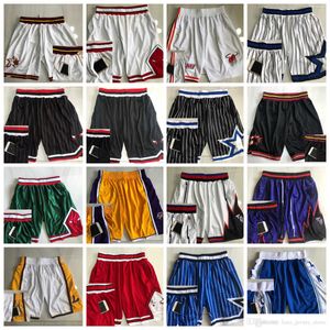 Short de basket-ball, vêtement de sport avec poche sur le côté, pantalon de survêtement pour équipe, style à la mode, maille rétro, bonne qualité, court, bleu, noir, rouge, taille XS-XXL