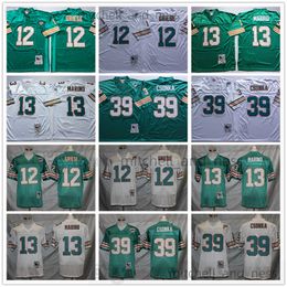 Clásico Vintage 1990 Fútbol universitario 12 Bob Griese Jersey Vintage 13 Dan Marino 39 Larry Csonka Jerseys cosidos