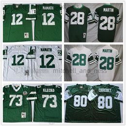 Klassiek Vintage 1990 College Football 12 Joe Namath Jersey Vintage 28 Curtis Martin 73 Joe Klecko 80 Wayne Chrebet 85 Wesley Walker 90 Dennis Byrd 99 Mark Gastineau