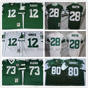 Klassiek Vintage 1990 College Football 12 Joe Namath Jersey Vintage 28 Curtis Martin 73 Joe Klecko 80 Wayne Chrebet 85 Wesley Walker 90 Dennis Byrd 99 Mark Gastineau