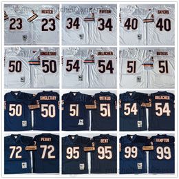 Mitchell en Ness College Football 23 Devin Hester Jersey Vintage 34 Walter Payton 40 Gale Sayers 50 Mike Singletary 51 Dick Butkus 54